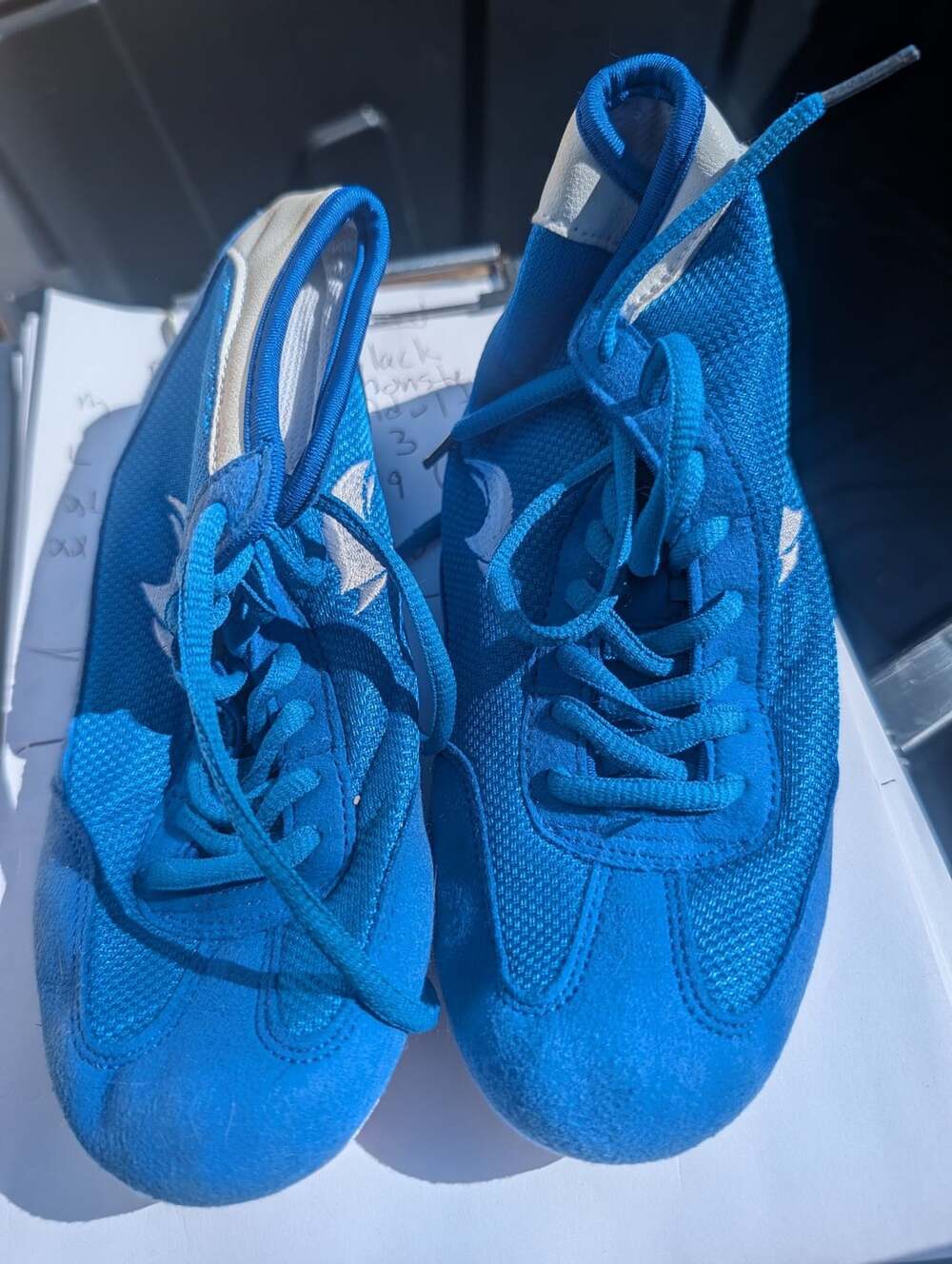Honggang Wrestling Shoes Size 2.5 US / 33 EUR Blue